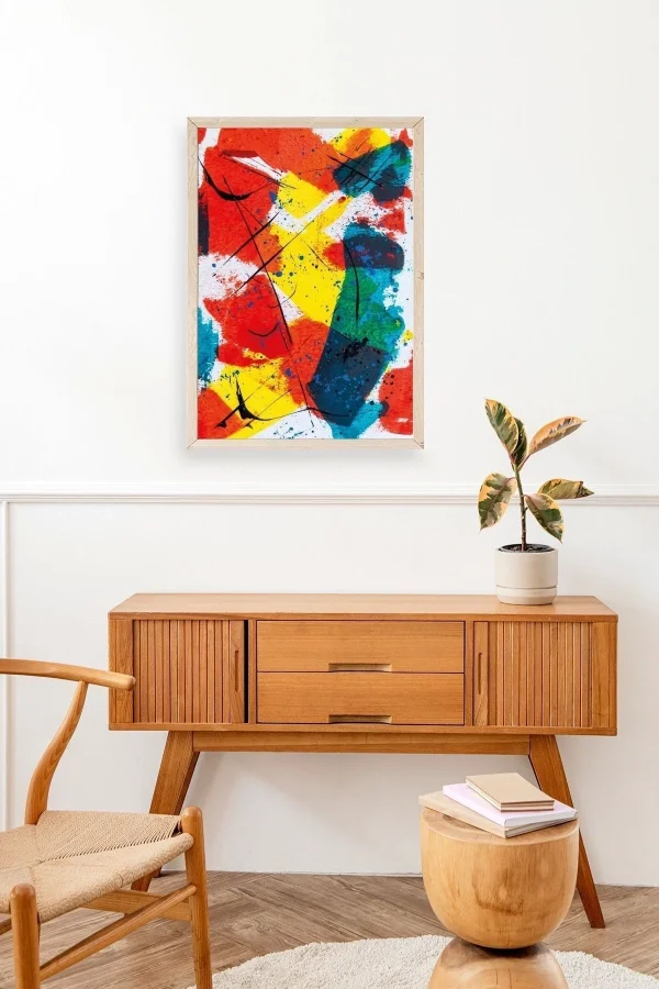 Mordern Ahşap Çerçeveli Tablo