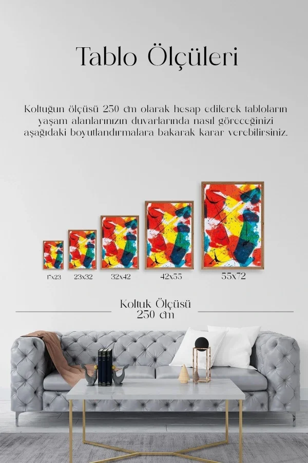 Mordern Ahşap Çerçeveli Tablo