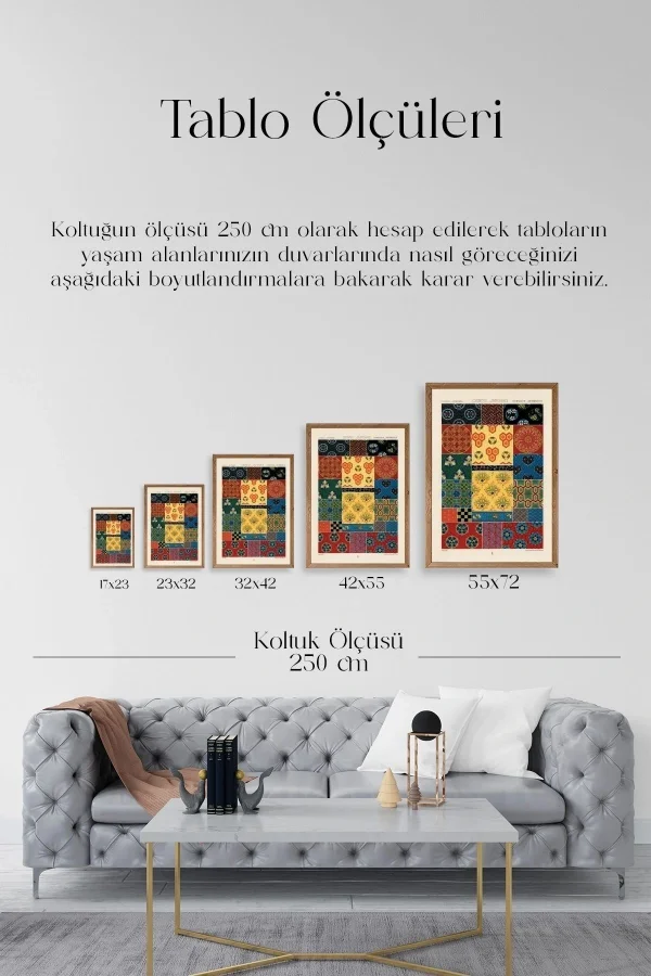 Motif Ahşap Çerçeveli Tablo