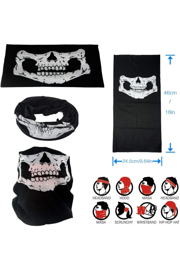 Motorcu Boyunluk Baf Buff Bandana - 25x48 cm Model 7