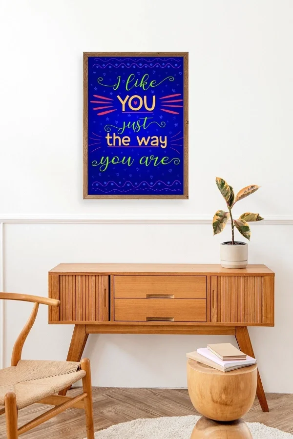 Motto Ahşap Çerçeveli Tablo