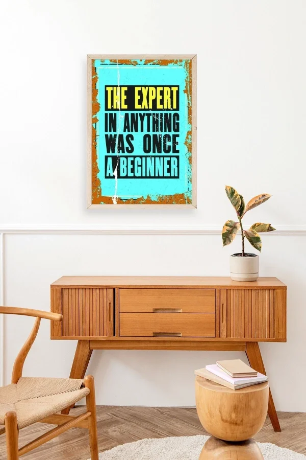 Motto Ahşap Çerçeveli Tablo