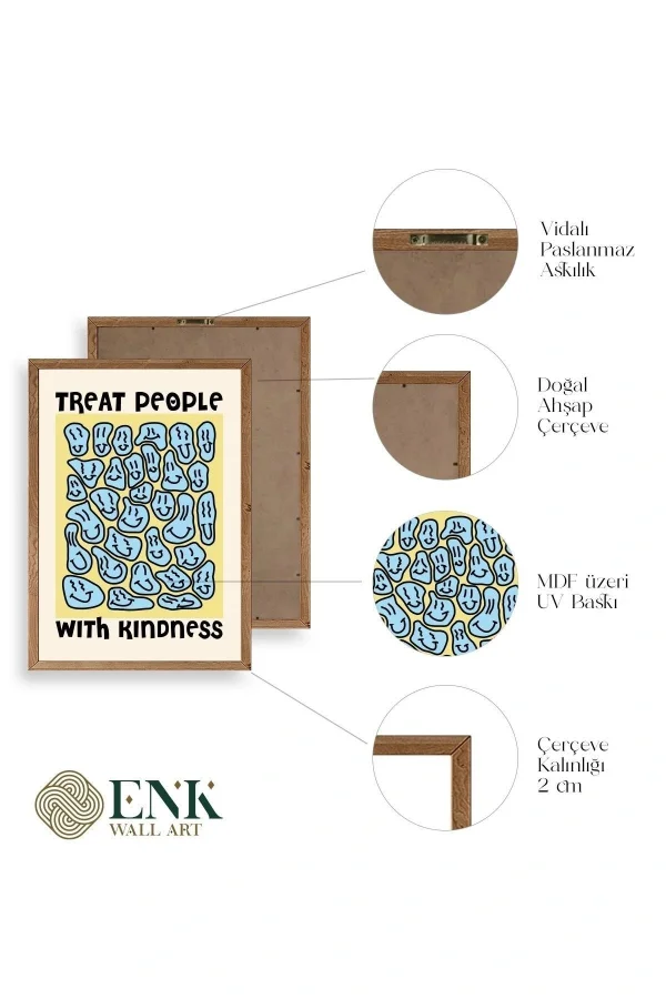 Motto Ahşap Çerçeveli Tablo