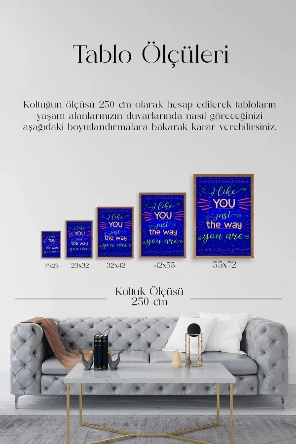 Motto Ahşap Çerçeveli Tablo