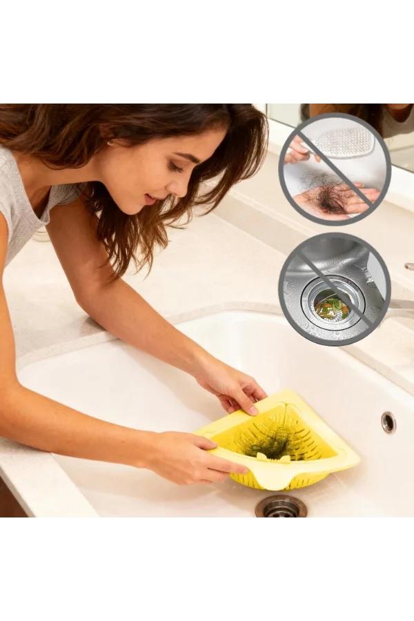 Mutfak ve Banyo Üçgen Lavabo Süzgeci