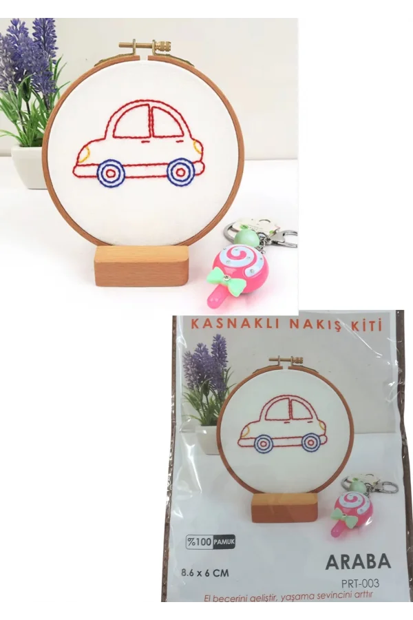 Nakış Kitleri Kasnaklı 8.6 X 6 cm Araba
