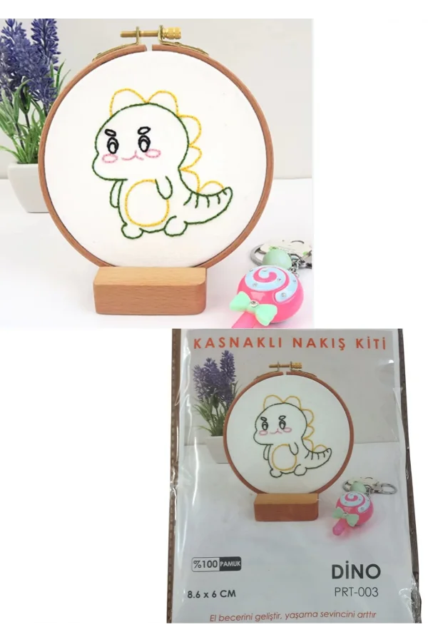 Nakış Kitleri Kasnaklı 8.6 X 6 cm Dino