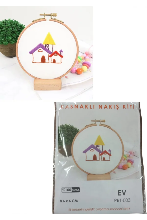 Nakış Kitleri Kasnaklı 8.6 X 6 cm Ev