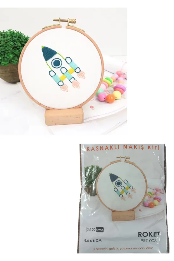 Nakış Kitleri Kasnaklı 8.6 X 6 cm Roket