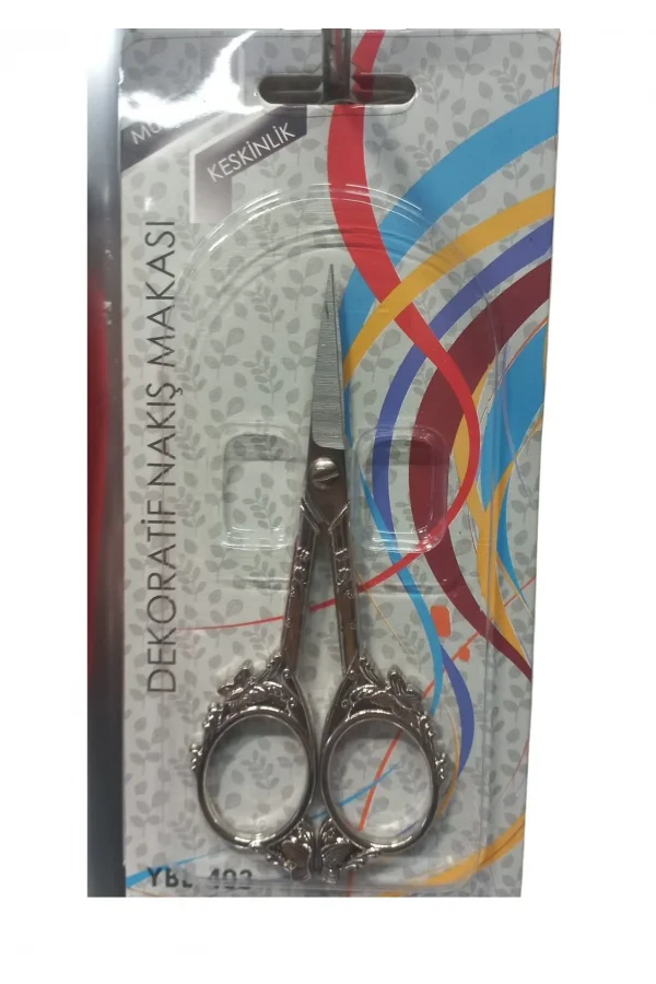 Nakış Makası Dekoratif Gümüş YBL-403 Model 12
