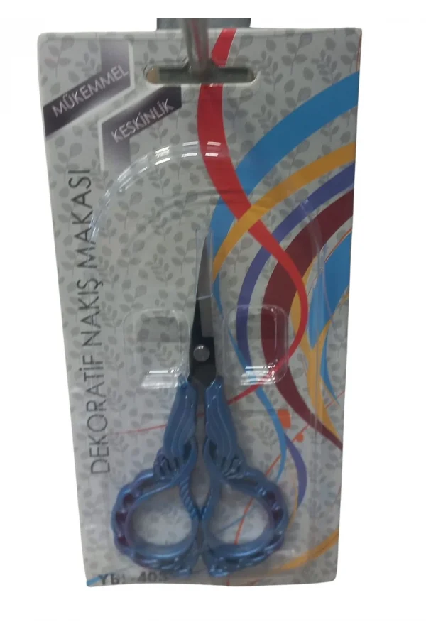 Nakış Makası Dekoratif Mavi YBL-403 Model 16