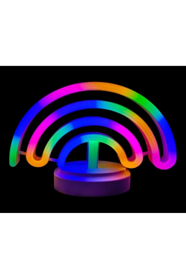 Neon Işıklı Gökkuşağı Masa Gece Lambası