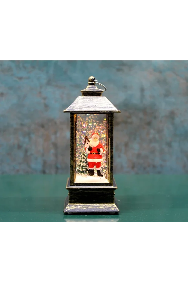 Noel Babalı Işıklı Kar Küresi