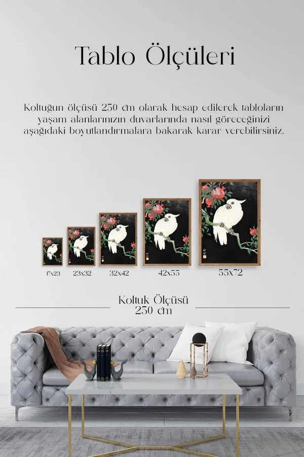 Ohara Koson Ahşap Çerçeveli Tablo