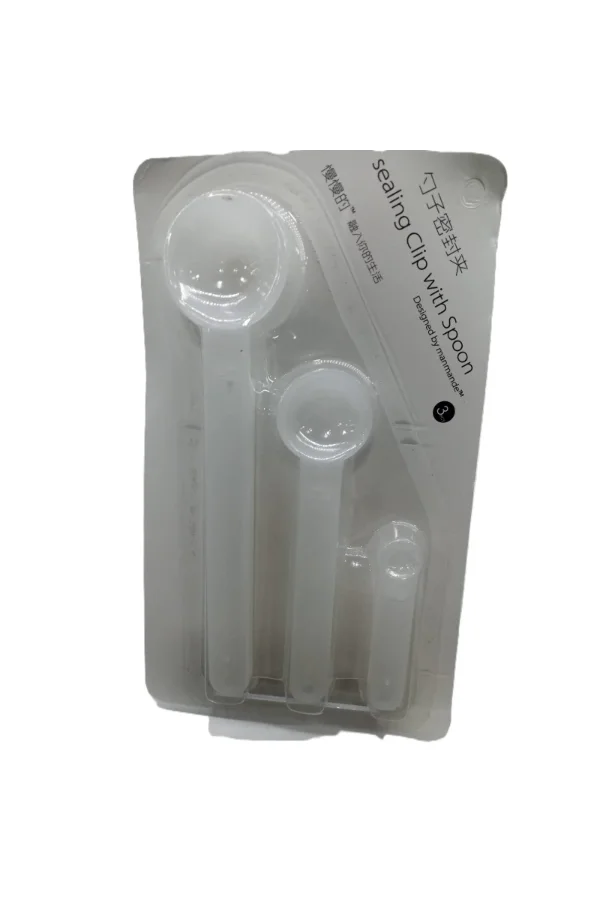 Ölçme Kaşıklı Poşet Klipsi 3lü Paket