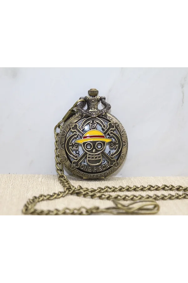 One Piece Tasarımlı Köstekli Saat