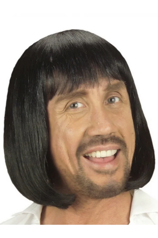 Ortaçağ Peruğu Kısa Siyah