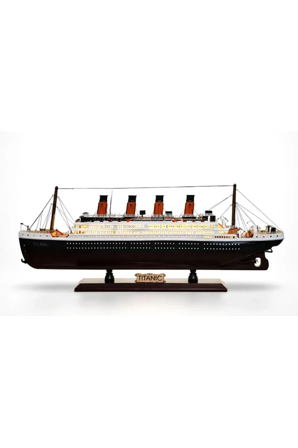 Özel Tasarım Ahşap Işıklı Titanik Gemi - Model 2