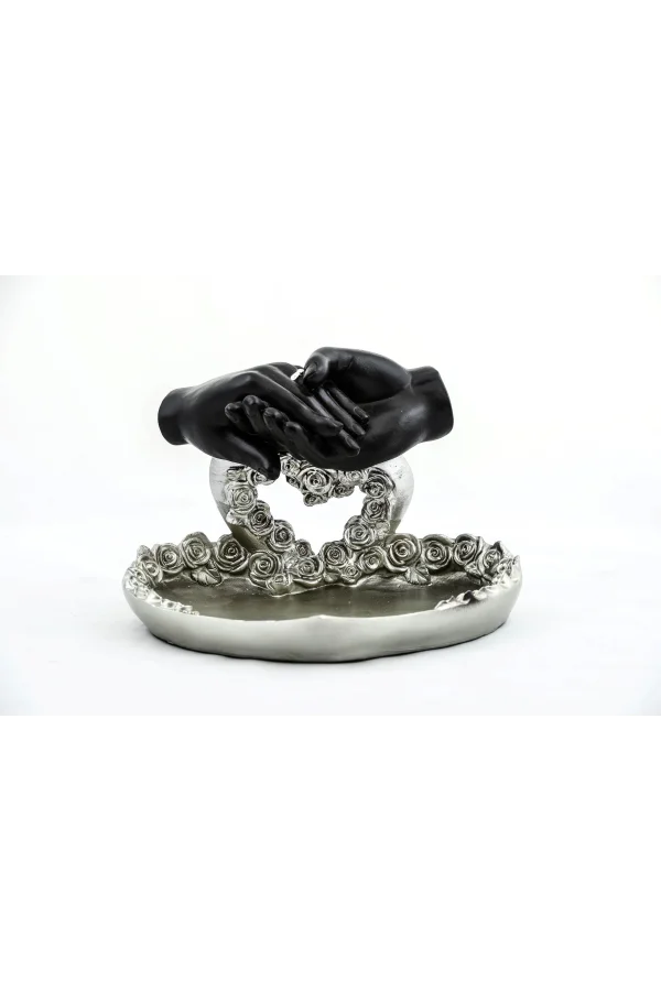 Özel Tasarım Kalpli Polyester Sunum Tepsisi