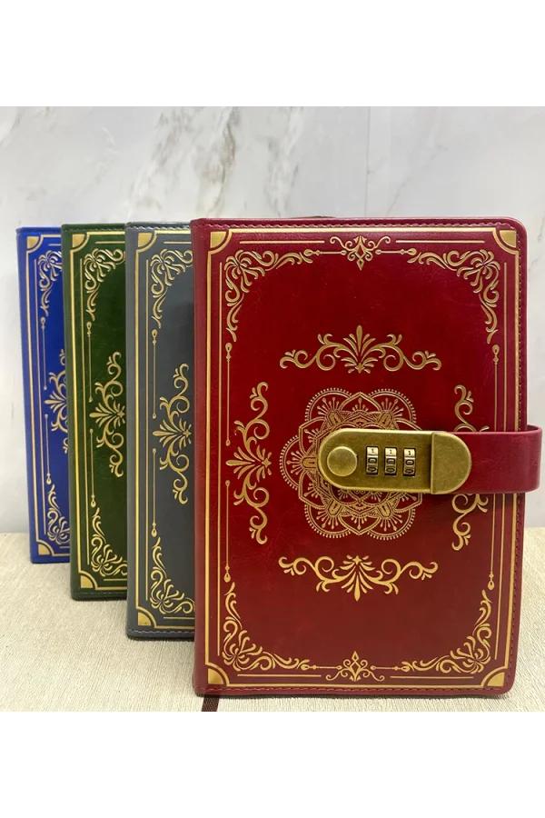 Özel Tasarım Şifreli Deri Defter Model 2