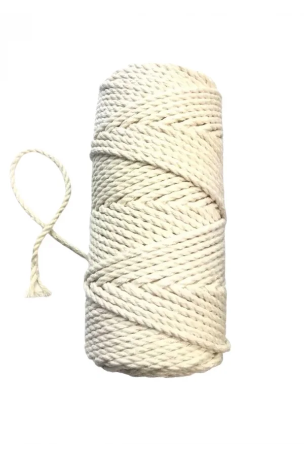 Pamuk Büklüm 3 mm İp krem