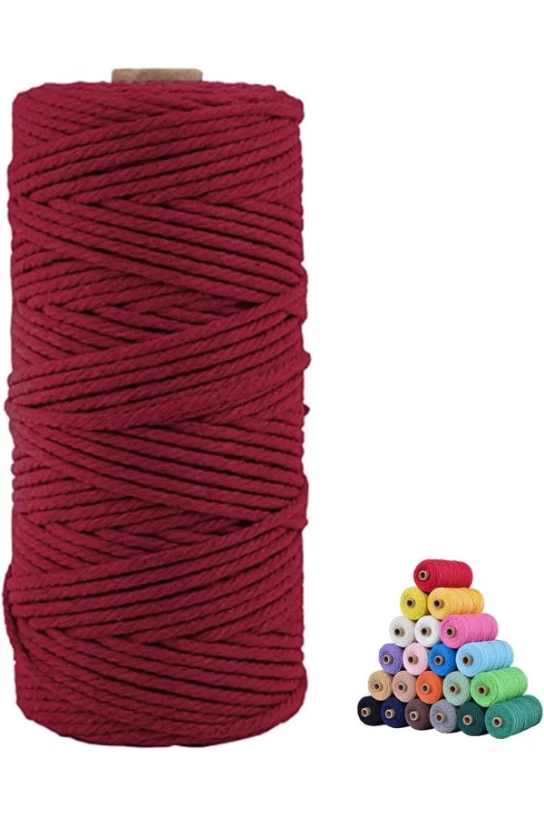 Pamuk Makrome 2 mm Bordo