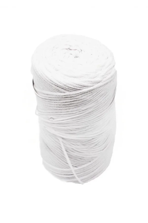 Pamuk Makrome 4 mm İp Beyaz