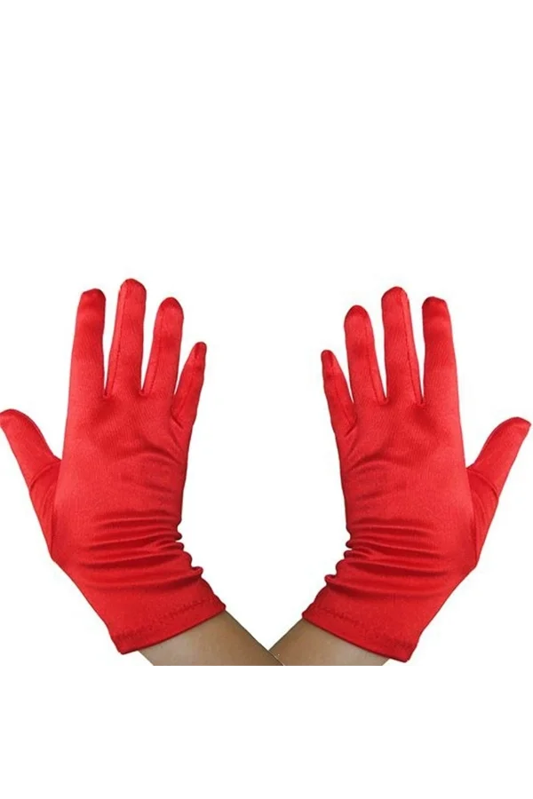 Çocuk Pandomim Eldiveni Kırmızı Renk