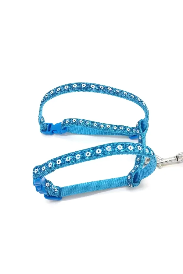 Parlak Kedi Gezdirme Göğüs Tasması