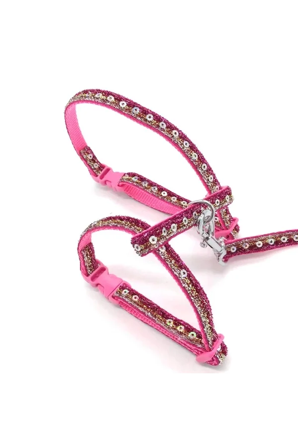 Parlak Kedi Gezdirme Göğüs Tasması