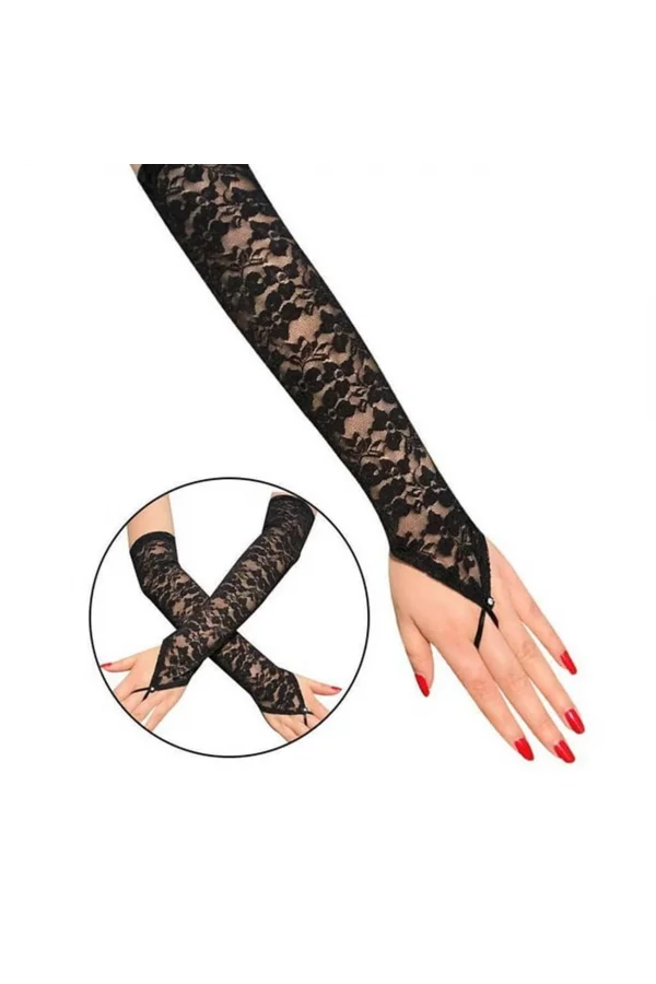 Parmak Askılı Zarif Dantel Eldiven