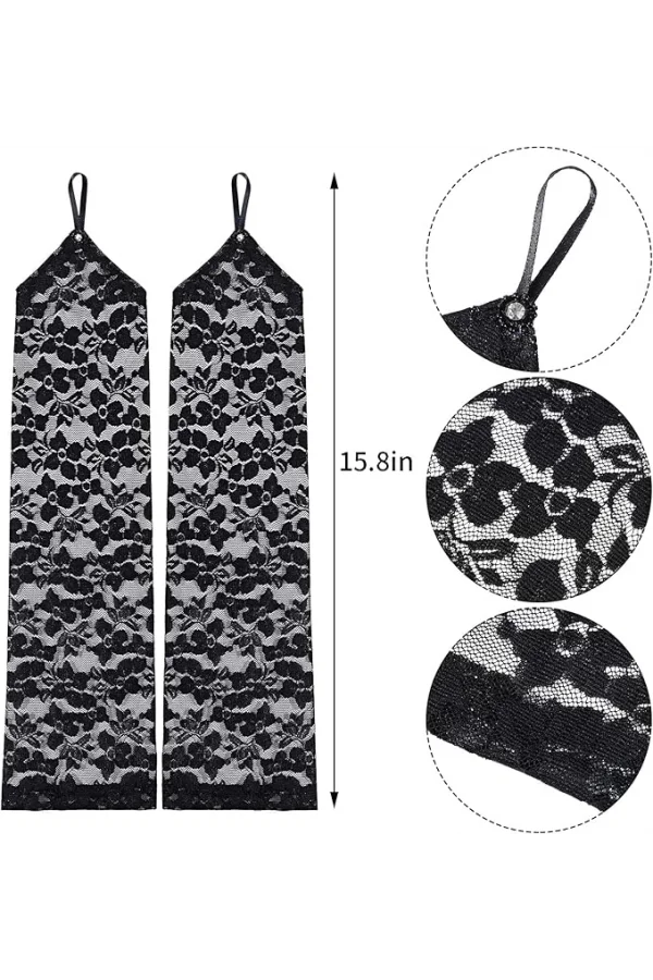 Parmak Askılı Zarif Dantel Eldiven