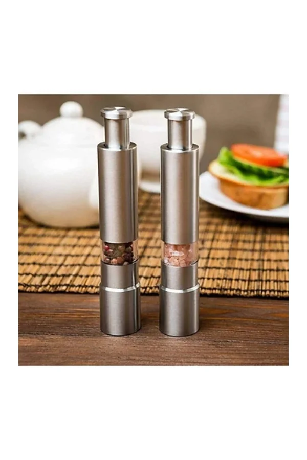 Paslanmaz Çelik Otomatik Basmalı Baharat Öğütücü