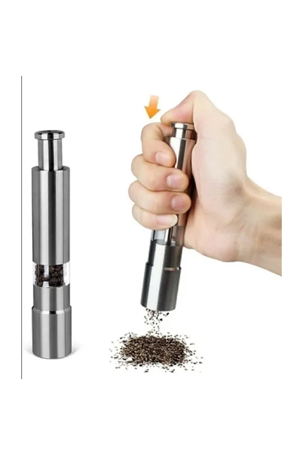 Paslanmaz Çelik Otomatik Basmalı Baharat Öğütücü