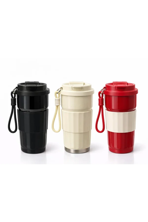 Paslanmaz Çelik Silikon Sleeve Termos Bardak