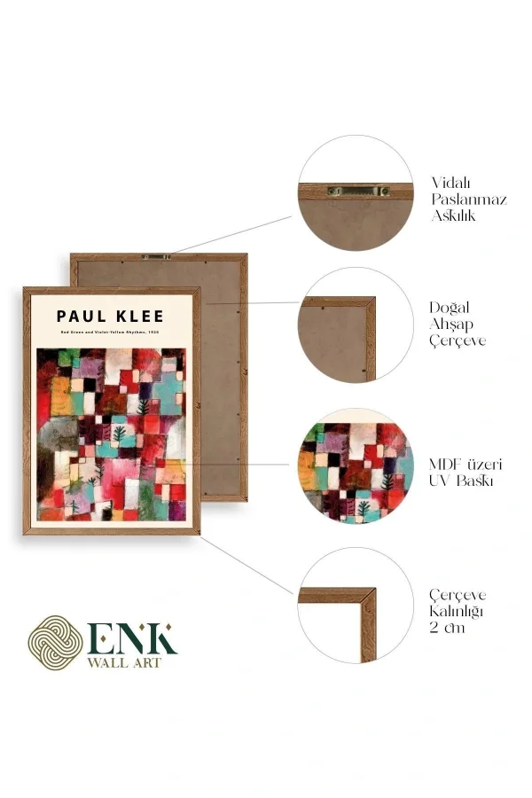 Paul Klee Ahşap Çerçeveli Tablo