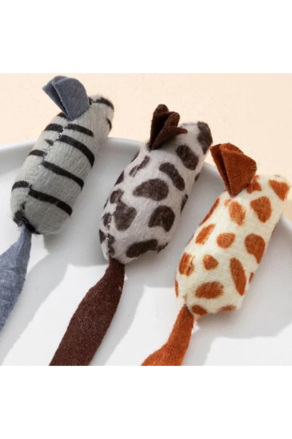 Peluş Fare Kedi Oyuncağı 3 Adet