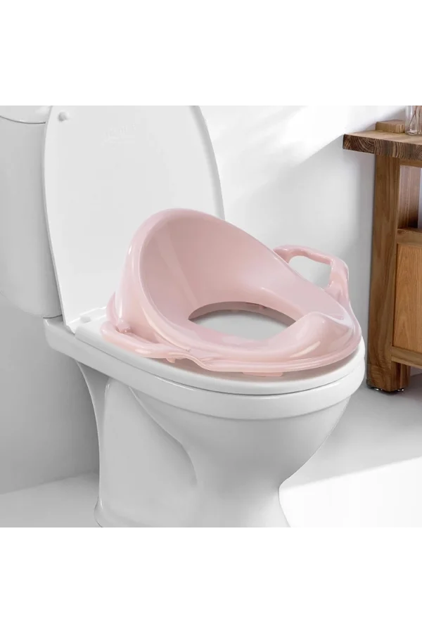 Pembe Kulplu Çocuk Klozet Adaptörü