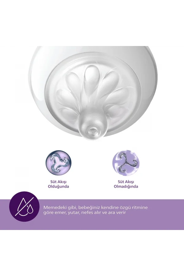 Philips Avent Natural Response 2li Biberon Emziği, 5 Numara, 6 Ay+