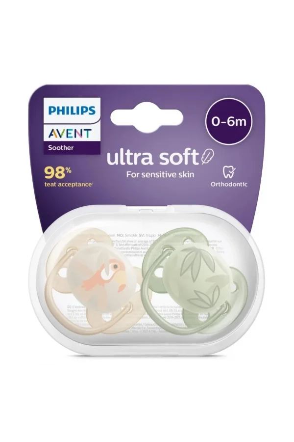 Philips Avent Ultra Soft Yumuşak 2li Emzik 0-6 Ay - SCF091/07