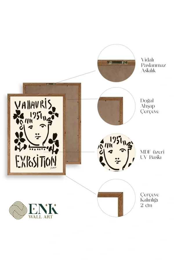 Picasso Ahşap Çerçeveli Tablo