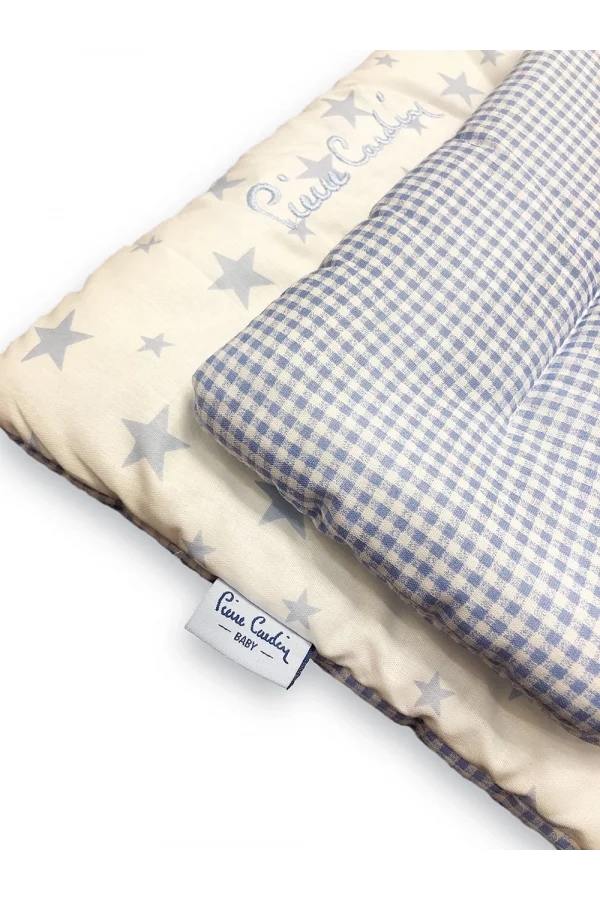 Pierre Cardin Lüks Nakışlı Alt Açma Minderi - Mavi