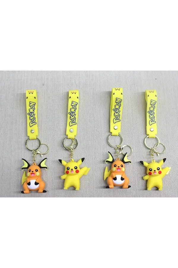 Pikachu Raichu Silikon Anahtarlık