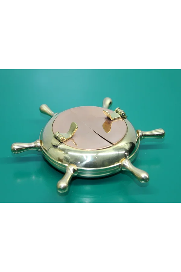 Pirinç Dümenli Kapaklı Küllük