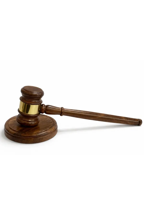 Pirinç İşlemeli Ahşap Hakim Tokmağı