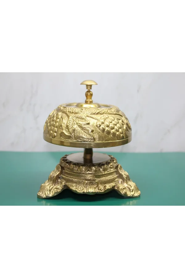 Pirinç Masa Üstü Basmalı Çan