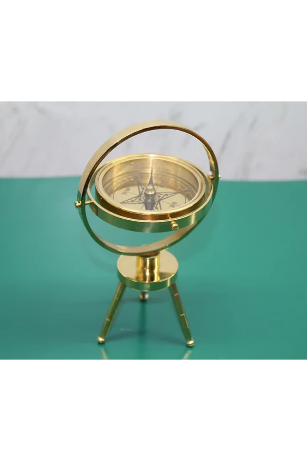 Pirinç Masa Üstü Pusula Model 2