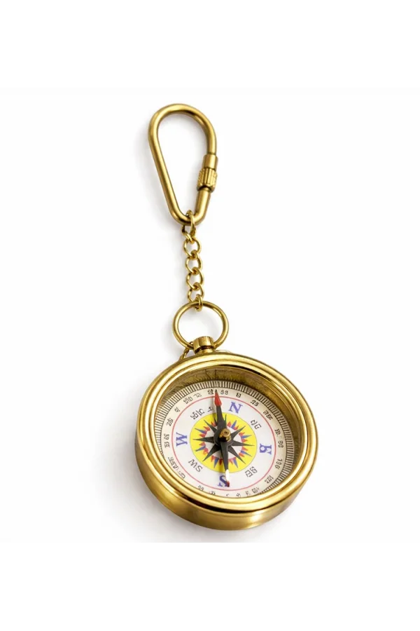 Pirinç Pusula Anahtarlık