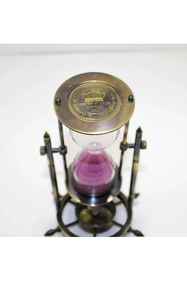 Pirinç Pusulalı Kum Saati Model 3