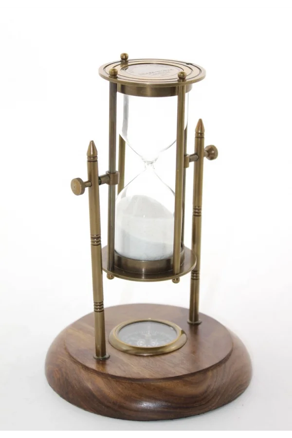 Pirinç Pusulalı Kum Saati Model 6